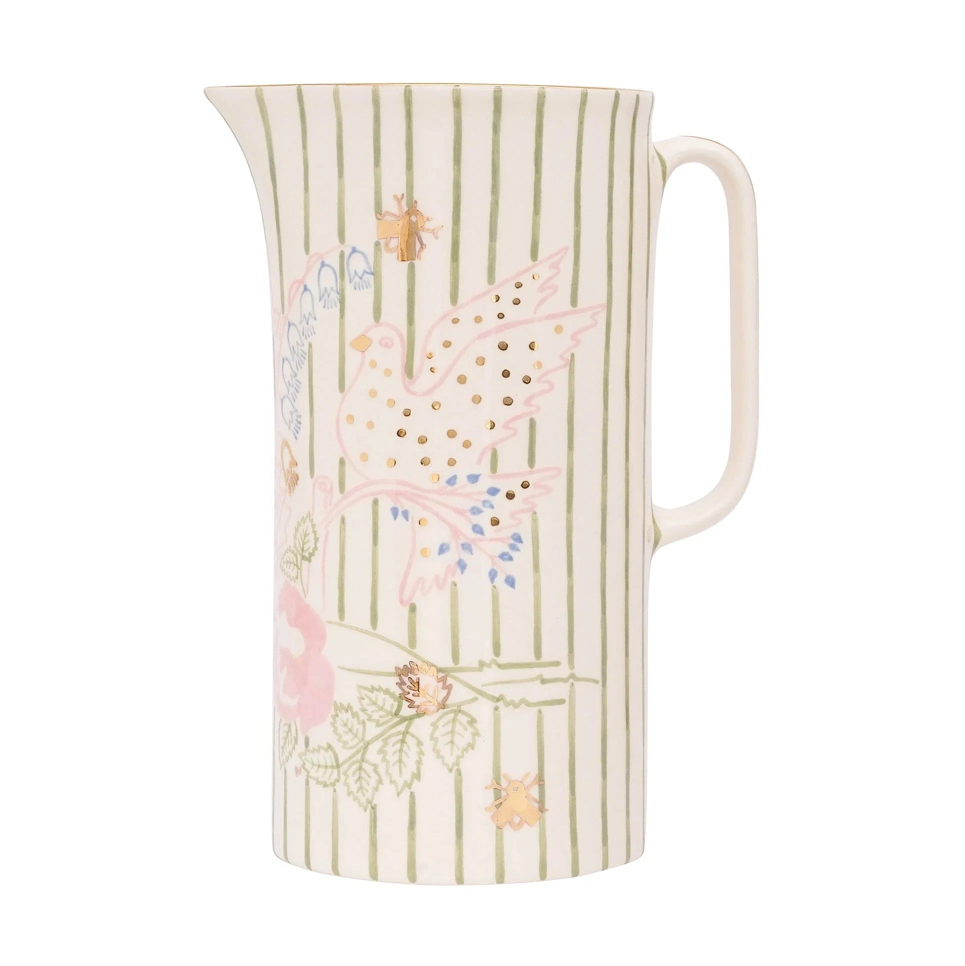 Gunia Project Grace Jug – handbemalter Keramikkrug, vergoldet, Ukraine