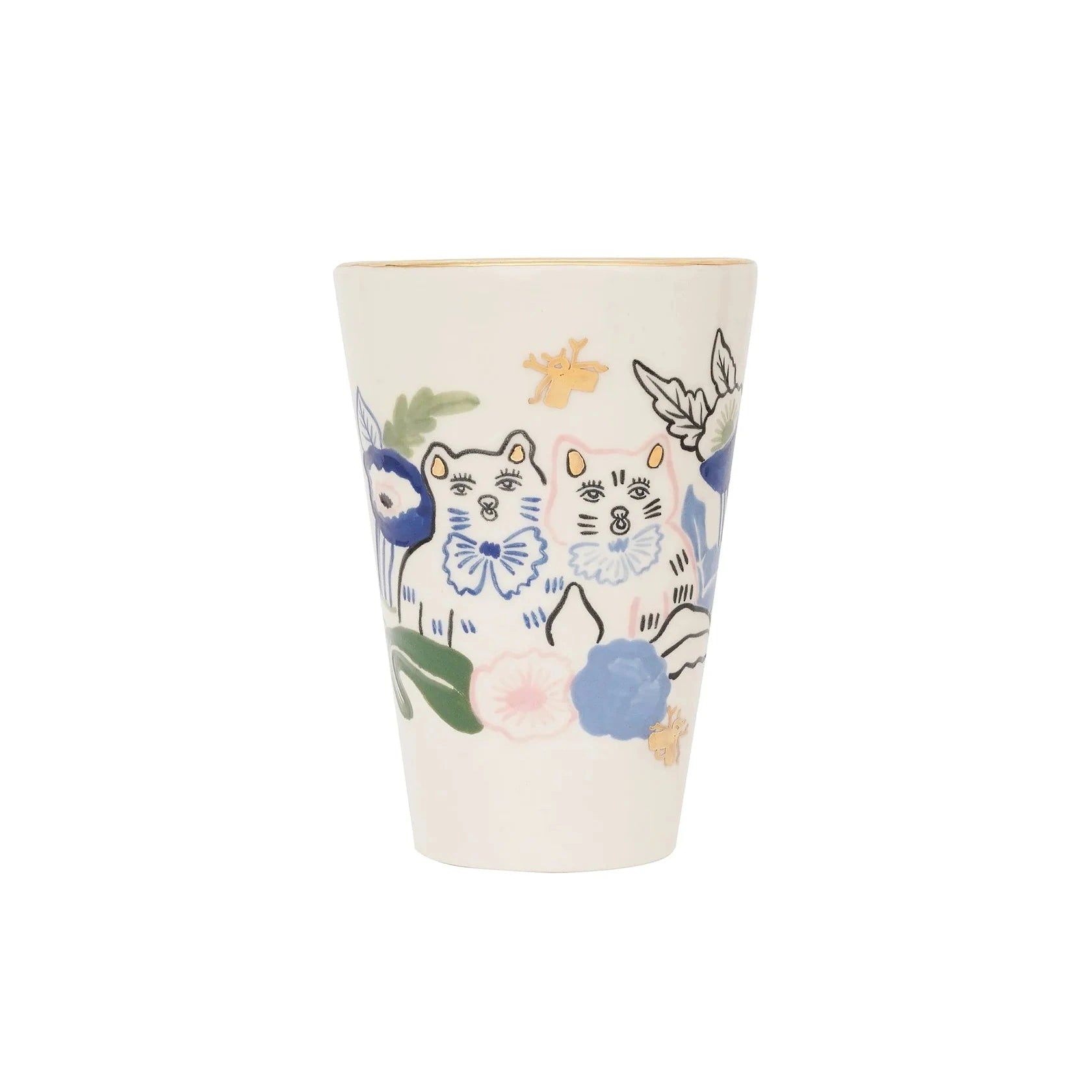 Gunia Project Spring Kitty Mug – handbemalte Keramiktasse, Ukraine
