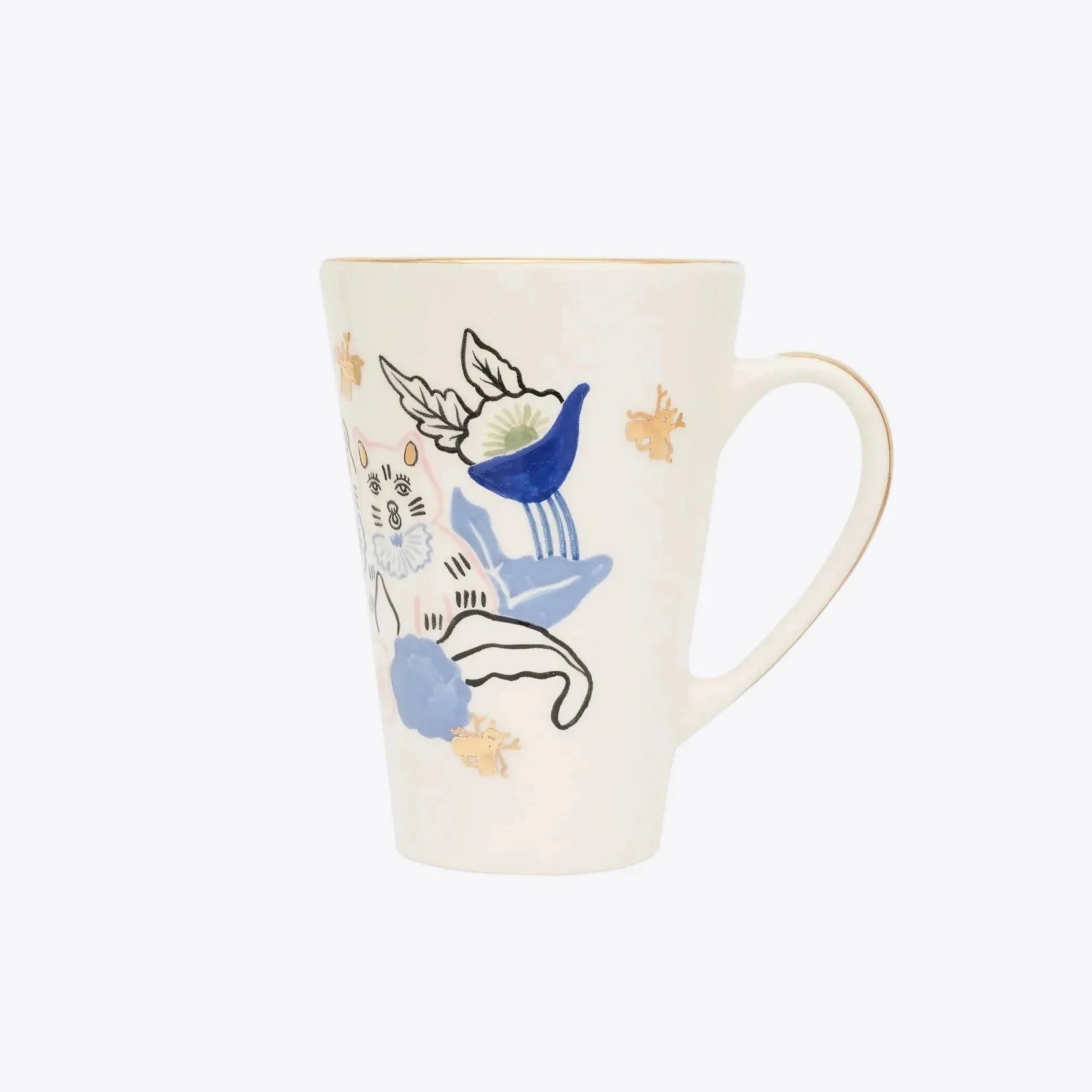 Gunia Project Spring Kitty Mug – handbemalte Keramiktasse, Ukraine