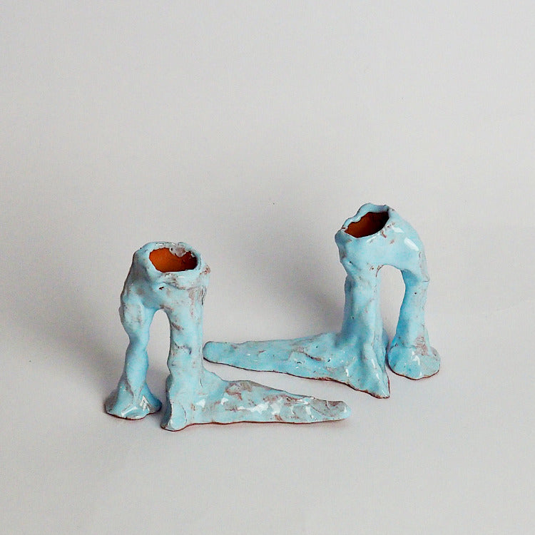 HOT LEGS High Heel Kerzenhalter, hellblau | Laura Welker