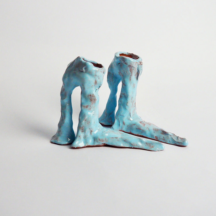 HOT LEGS High Heel Kerzenhalter, hellblau | Laura Welker