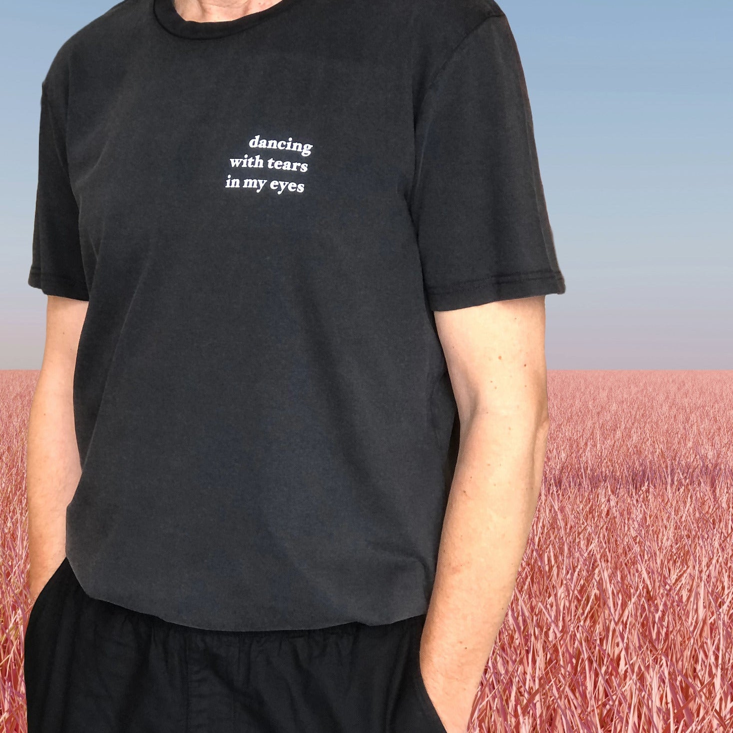 'Dancing With Tears In My Eyes' Shirt, washed out black / medium fit