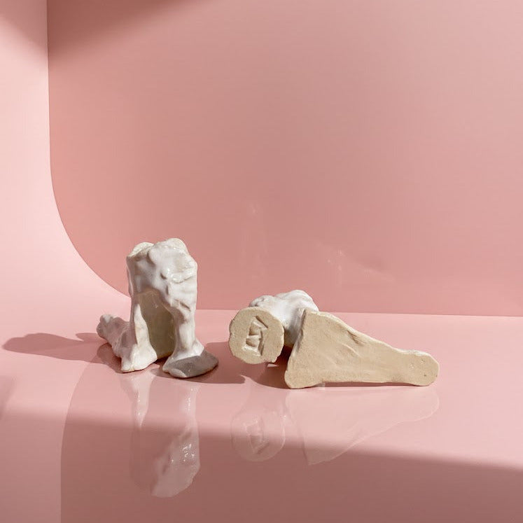 HOT LEGS Low Heel Kerzenhalter, weiß | Laura Welker