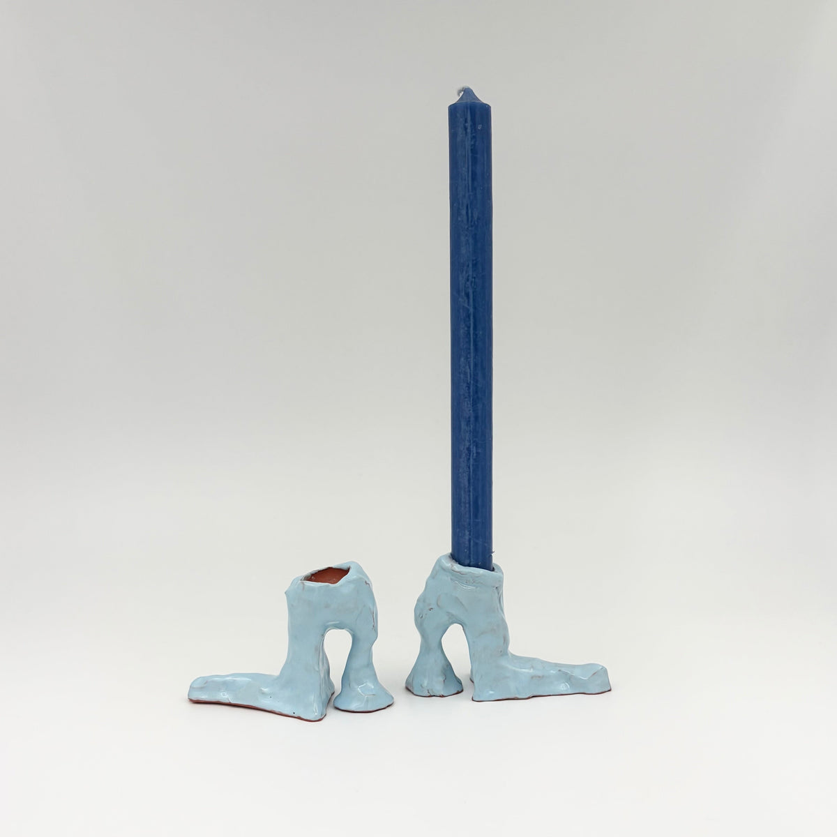 HOT LEGS Low Heel Kerzenhalter, hellblau | Laura Welker