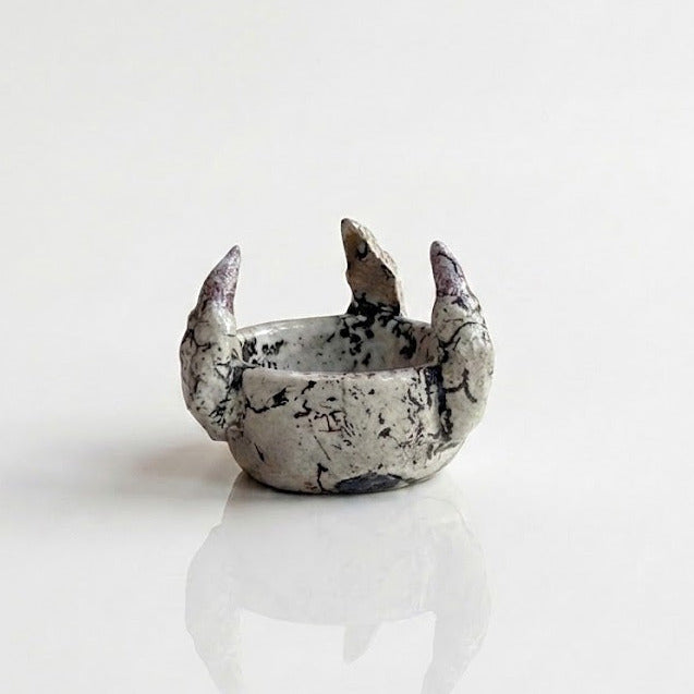 MAW Ceramics 'Claw' Schälchen, Beige-Schwarz