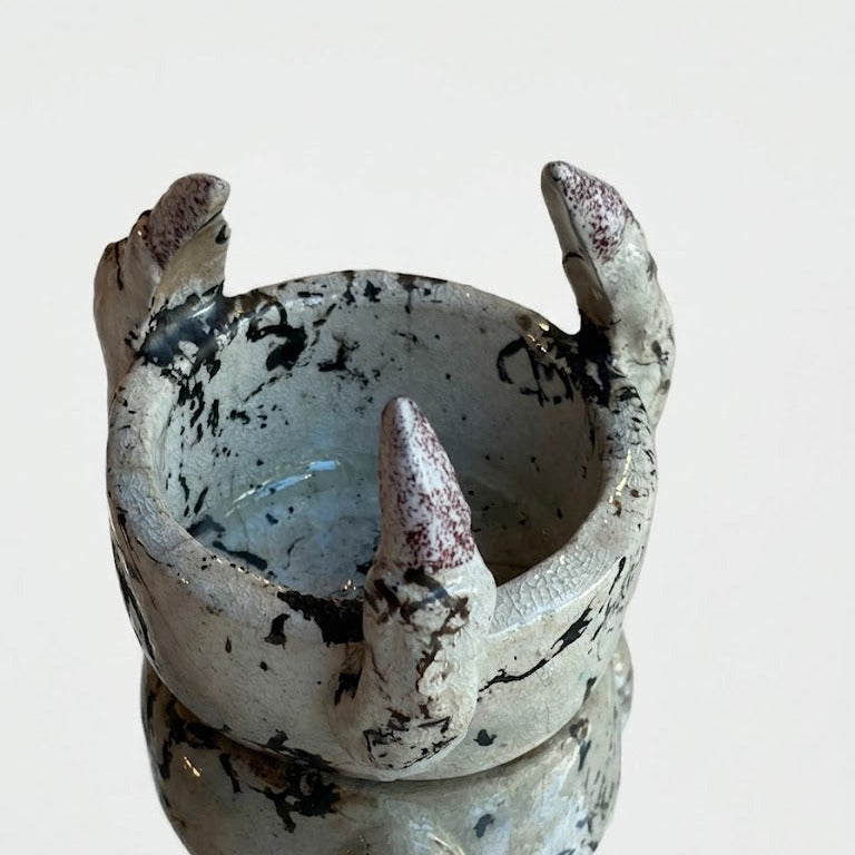 MAW Ceramics 'Claw' Schälchen, Beige-Schwarz
