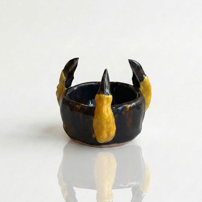 MAW Ceramics 'Claw' Schälchen, Braun-Gelb