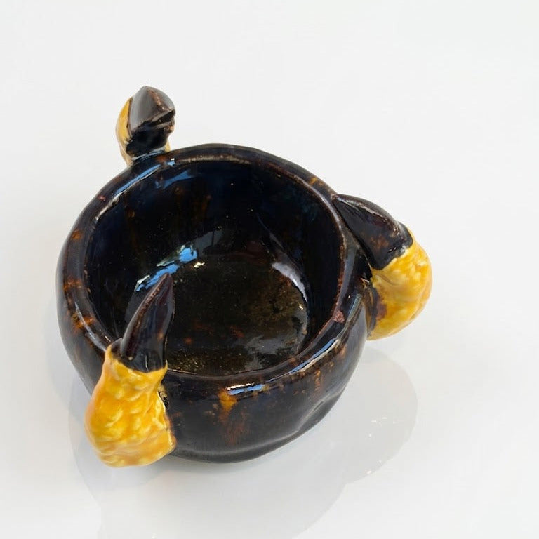 MAW Ceramics 'Claw' Schälchen, Braun-Gelb