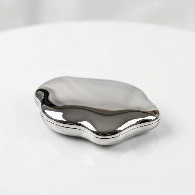 Taschenspiegel aus Edelstahl, aufschwenkbar | HOUSE OF HALO