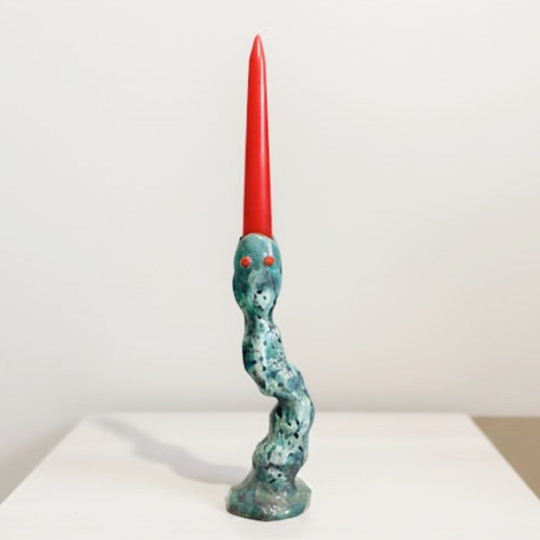 Kerzenhalter 'Snake, the small firekeeper' | Alo Ceramics