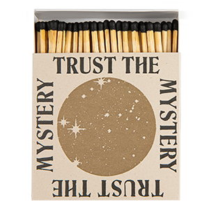 'Trust the Mystery' Streichhölzer, quadratisch | Archivist