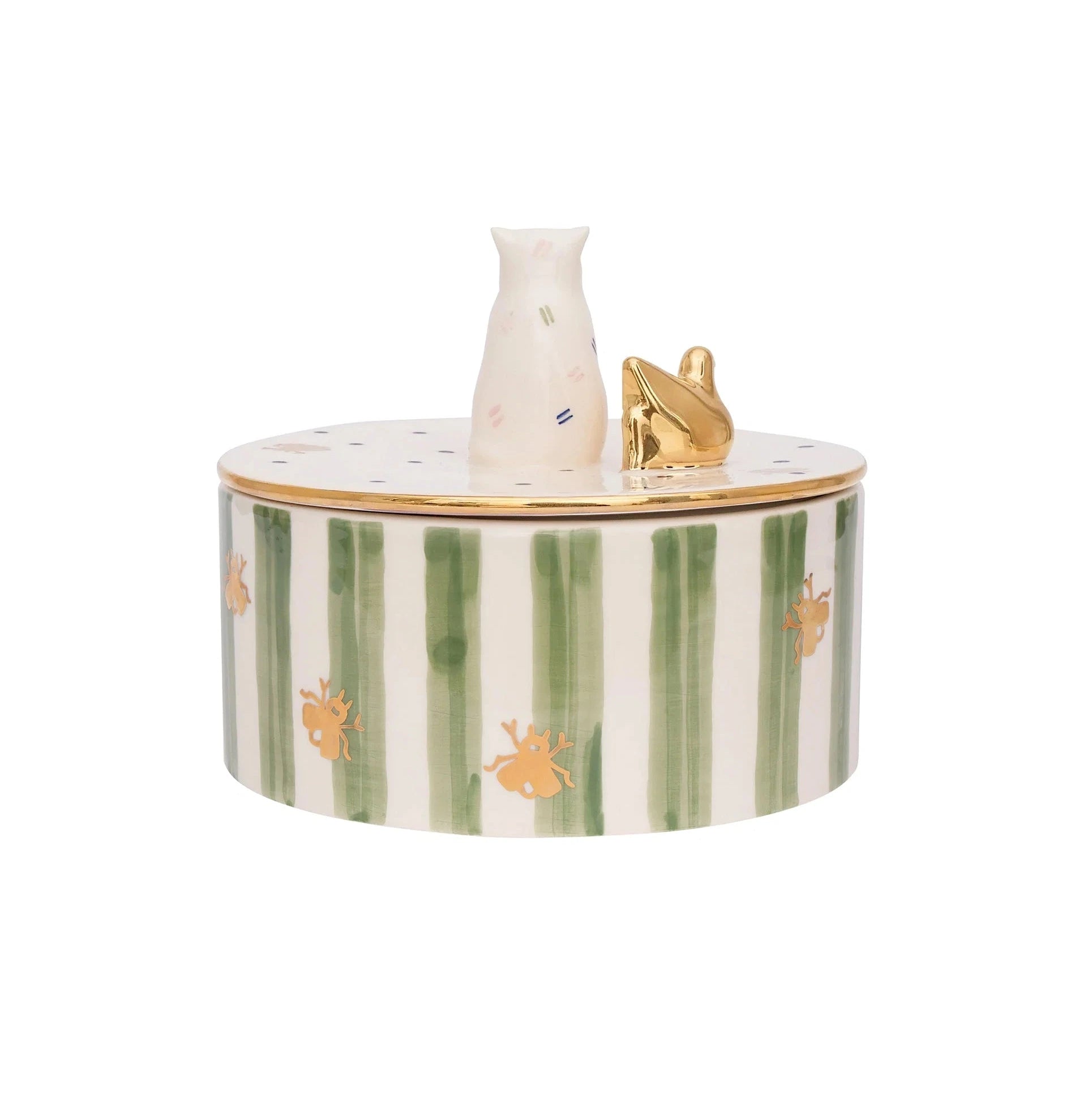 Gunia Project Birdsong Sugar Bowl – handbemalte Keramik-Zuckerdose mit Vogelmotiv