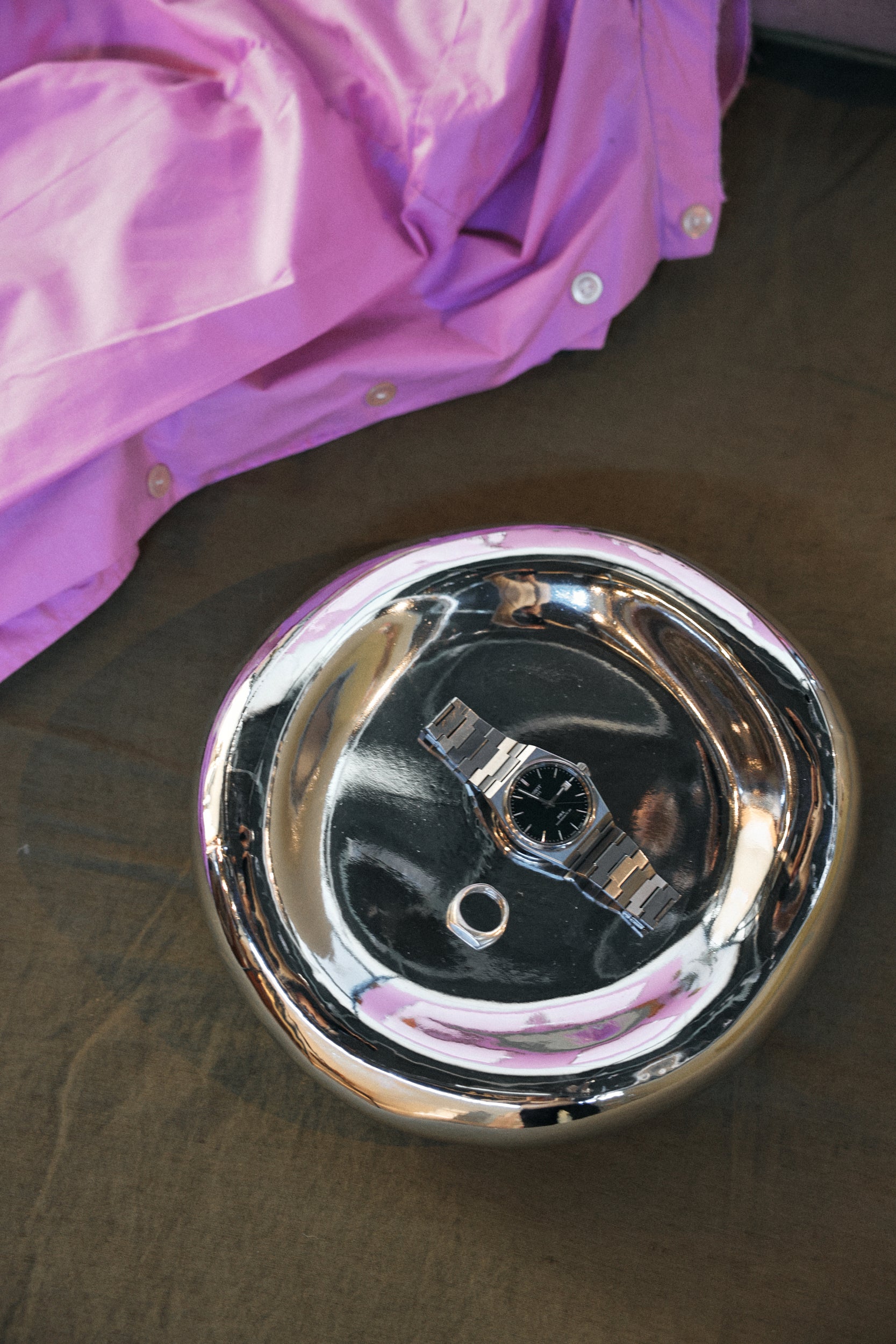 Gleam Glasschale, Chrome | HK Living