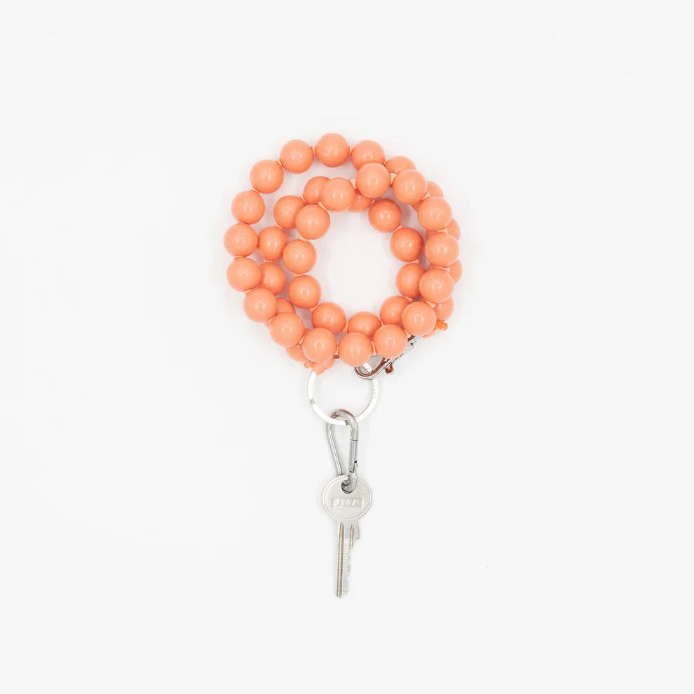 BIG Schlüsselanhänger mit dicken Holzperlen, lang, Lax | Ina Seifert