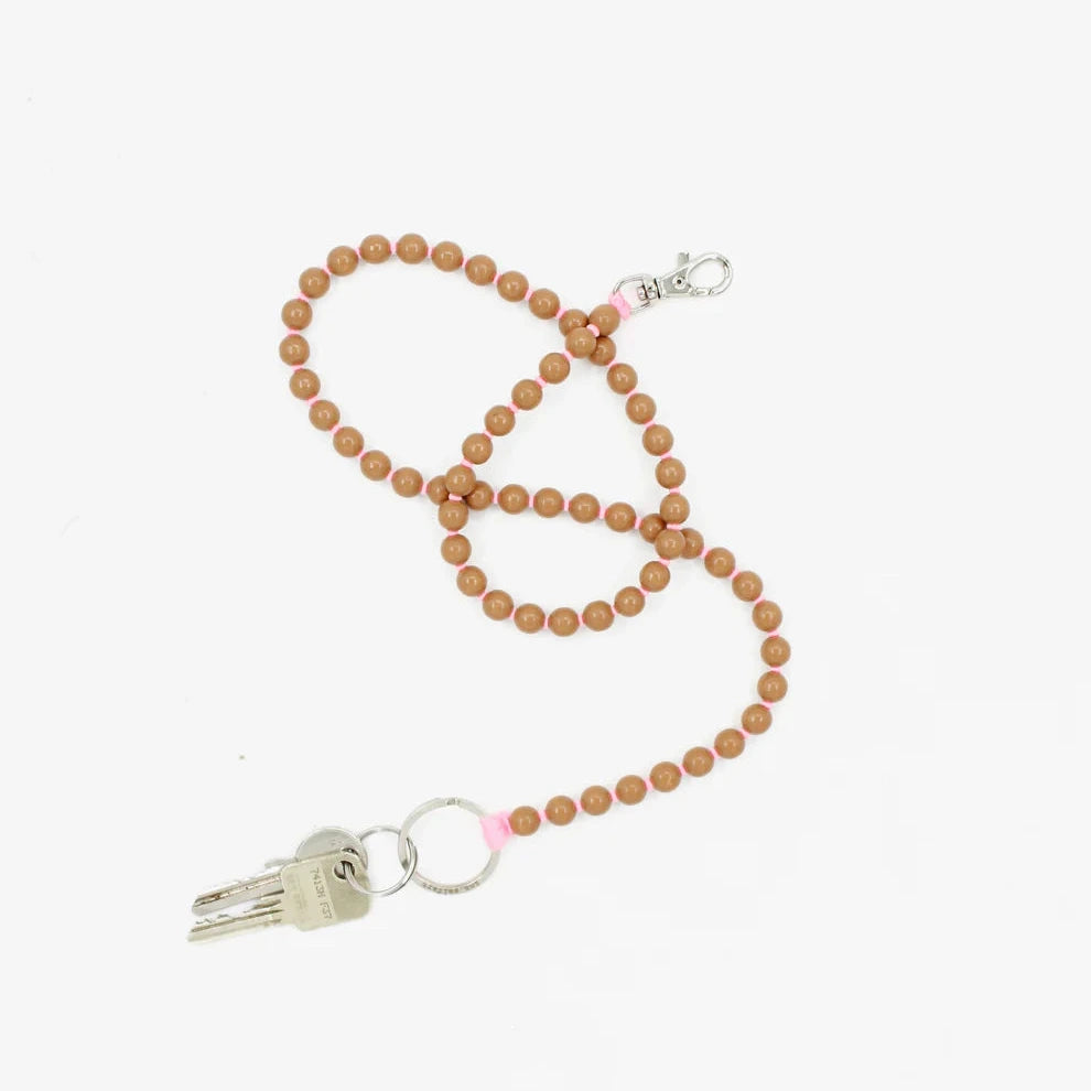 Schlüsselanhänger Mocca / Rosé, lang