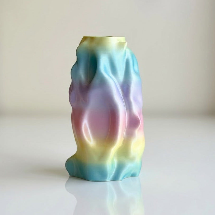 Limitierte 3D-Druck Vase – Organic Angel, groß, Pastell mehrfarbig | Radical Softness