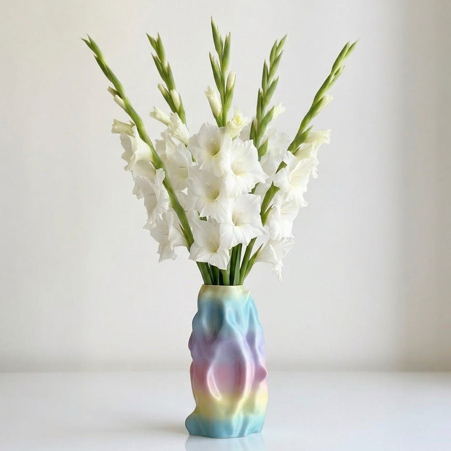 Limitierte 3D-Druck Vase – Organic Angel, groß, Pastell mehrfarbig | Radical Softness