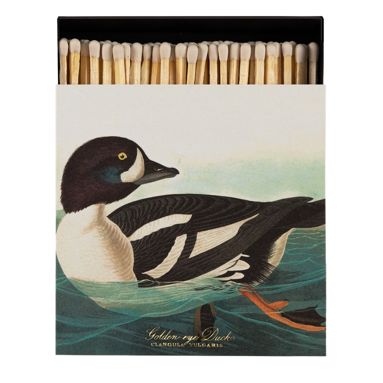'Golden-eye duck' Streichhölzer, quadratisch