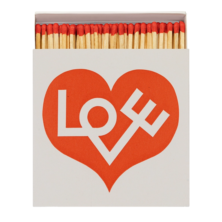 'Love' Streichhölzer, quadratisch