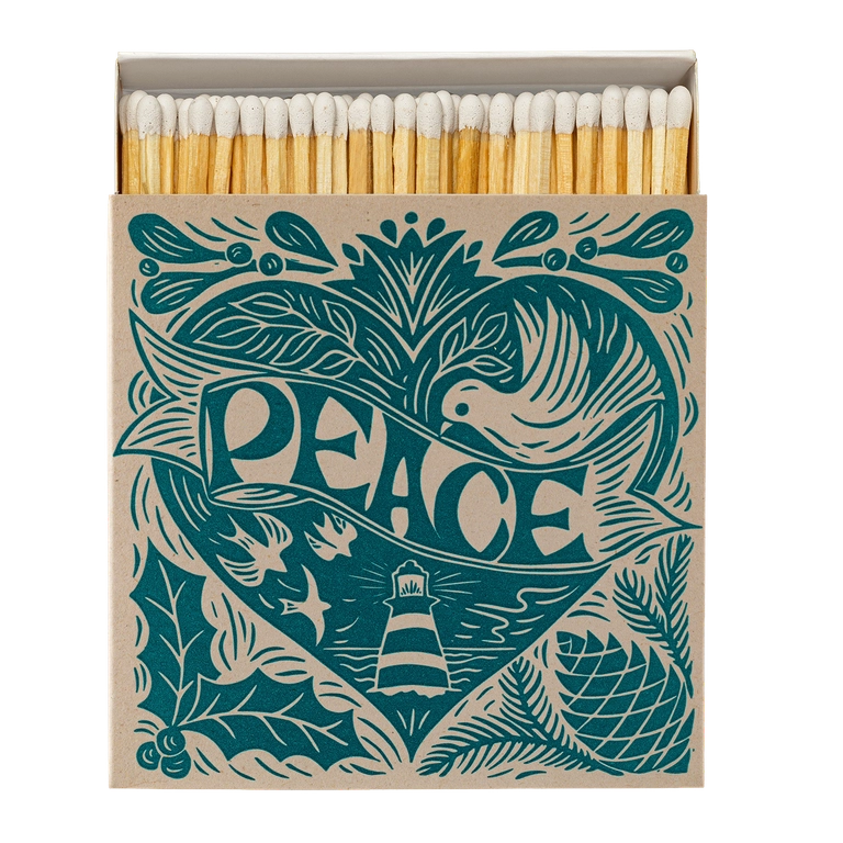 "Peace' Streichhölzer, quadratisch