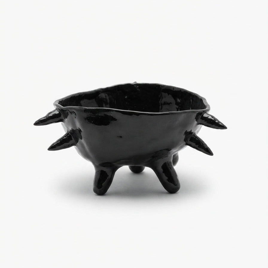 'Spike Bowl' Keramik-Schale, schwarz, mittelgroß | Svenja Phoenix Altan