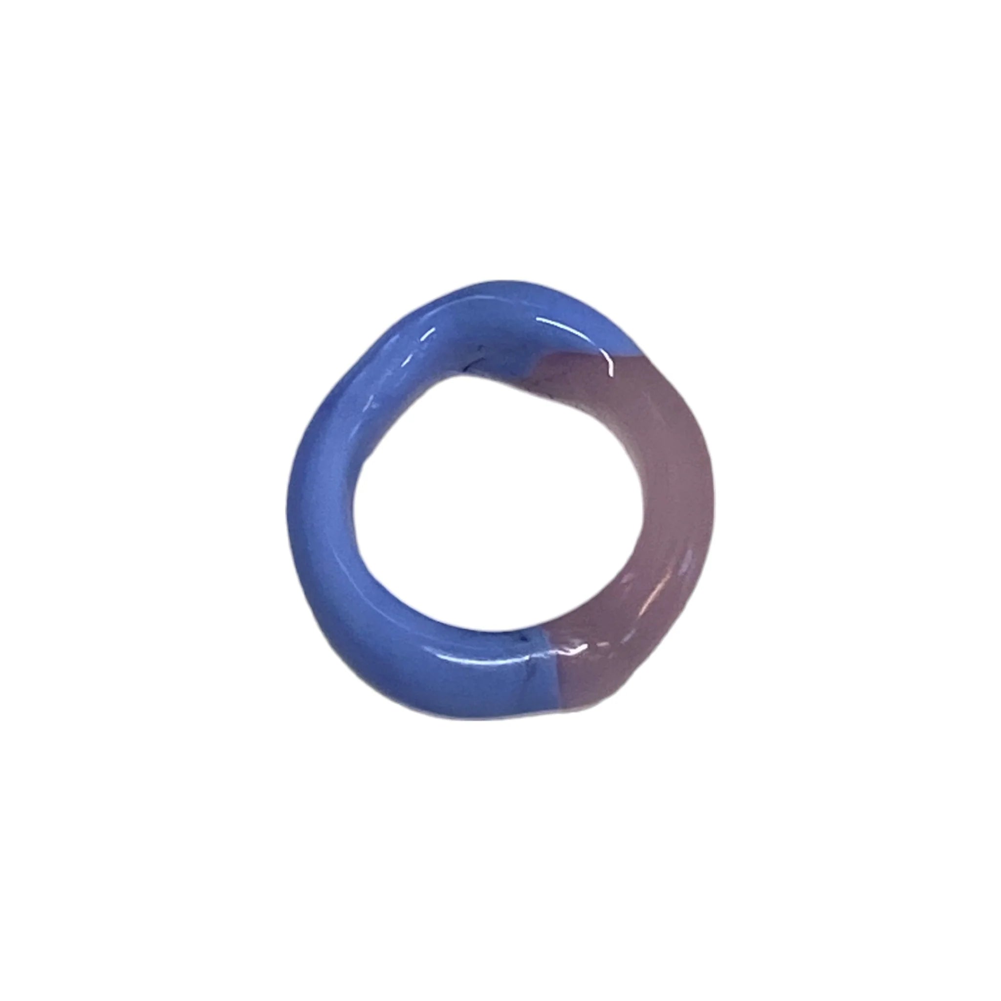 Roslyn 'Zero Waste' blau rosa, Ring aus Glas