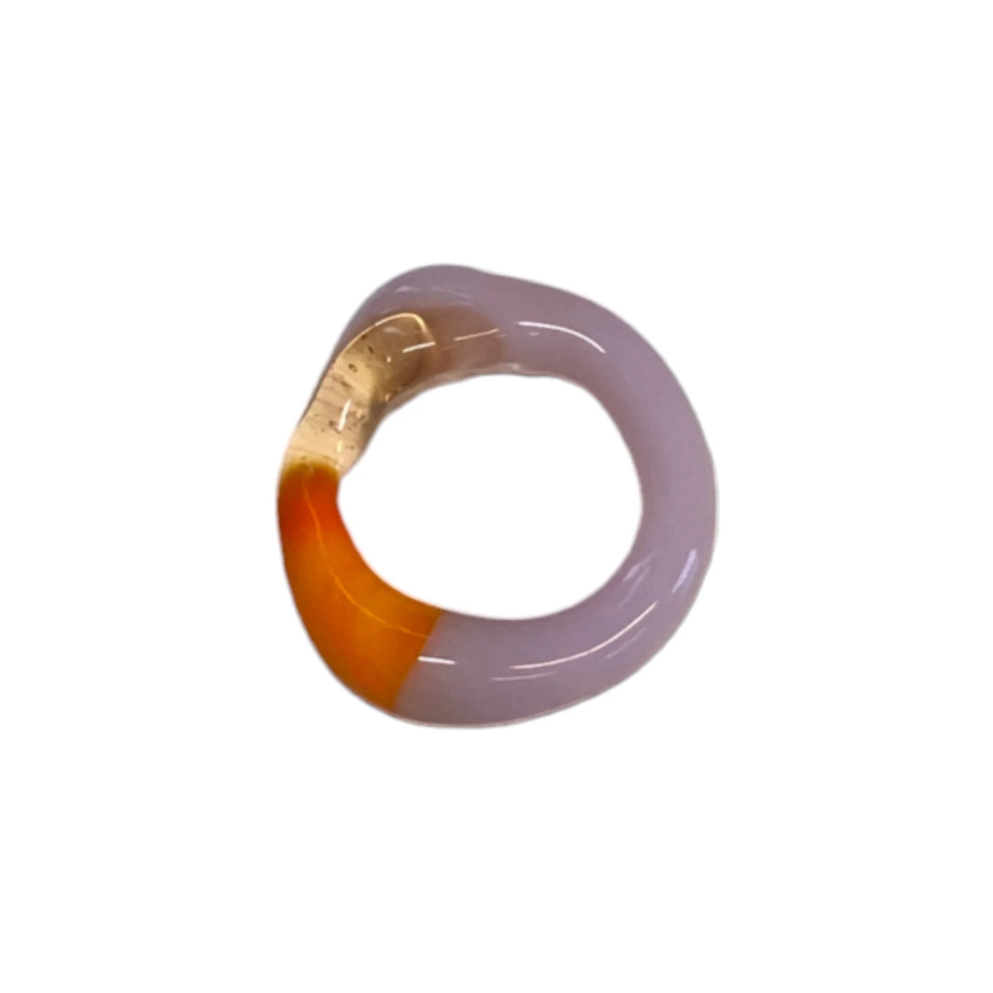 Roslyn 'Zero Waste' orange rosa, Ring aus Glas
